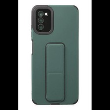 Varsoph Samsung Galaxy A03S Kılıf Mega Standlı Silikon - Yeşil