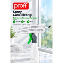proff Çok Amaçlı Su Hazneli Sprey Cam Sileceği - Mikrofiber Bezli Iz Bırakmayan Çekçek