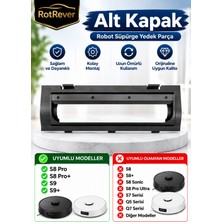Ozemtek Roborock S8 Pro / S8 Pro+ / S9 / S9 Plus Robot Süpürge Fırça Kapağı Yedek Parça 1 Adet Siyah