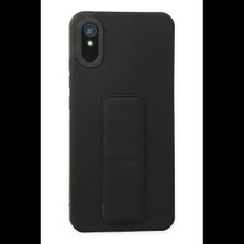Varsoph Xiaomi Redmi 9A Kılıf Mega Standlı Silikon - Siyah