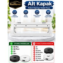 RotRever Roborock S8 Pro / S8 Pro+ / S9 / S9 Plus Robot Süpürge Fırça Kapağı Yedek Parça 1 Adet Beyaz