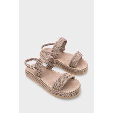 Capone Outfitters Eileen Dolgu Topuk İpli Kadın Terlik