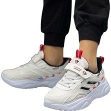 Fiero Mien Unisex Beyaz-Siyah Çocuk Okul Günlük Sneaker Ayakkabı