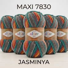 Alize 5 Adet Süperlana Maxi Batik Kalın El Örgü Ipi Renk Kodu 7830