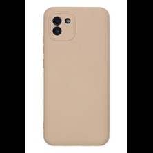 Varsoph Samsung Galaxy A03 Kılıf Nano Içi Kadife Silikon - Pudra