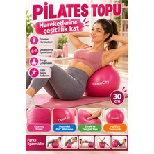 Open City 30 cm Pilates Topu Renkli Mini Egzersiz Topu Fitness Yoga Denge Esneme Evde Spor Antrenman Topu Yoga!