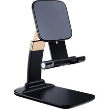 Store Ayarlanabilir Katlanabilir Ergonomik Telefon Tutucu Standı ve Tablet Tutucu Standı Desk Holder Oynar Başlıklı Kaymaz Zemin Tabanlı Stand (Siyah)