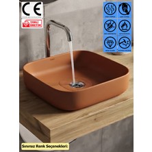 Thorax Roma Granit Çanak Banyo Evyesi, Tezgah Üstü Modern Kare Lavabo, Sınırsız Renk Seçenekli
