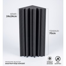 Mobixo Akustik Basstrap Köşe Süngeri (70 cm Yükseklik) | Profesyonel Basstrap Ses Izolasyon Süngeri
