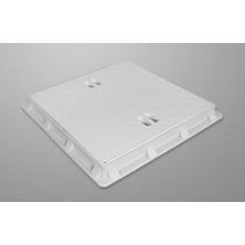 Luxwares 55 x 55 cm Rögar Kutusu Çerçevesi + Düz Kapak Montaj Seti Beton Yapı İçin Dayanıklı