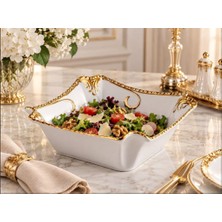 Roy King Roykıng Camelıa Altın Kare Salata Kasesi 23 cm