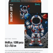 HAMMEN Pixel Art Portre 10004 Astronot Yapım Seti