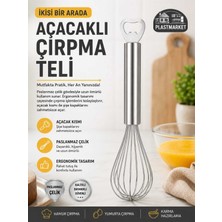 Plastmarket Paslanmaz Çelik Çırpma Teli - Şişe Açacaklı Çırpıcı