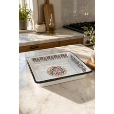 İnci Emaye 27X30X5,5CM 30 No Emaye Fırın Tepsi Dikdörtgen Tepsi 30 cm