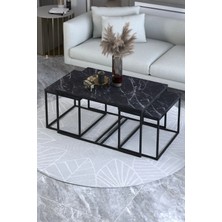 Quattro Home Siyah 4'lü Sehpa Seti
