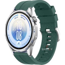 Sneezy Huawei Watch Gt7 46MM Uyumlu Kordon Novagt Metal Tokalı Yumuşak Silikon Kordon