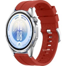 Sneezy Huawei Watch Gt7 46MM Uyumlu Kordon Novagt Metal Tokalı Yumuşak Silikon Kordon