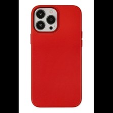 Varsoph Apple iPhone 13 Pro Kılıf Asya Deri Silikon - Kırmızı