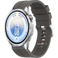 Sneezy Huawei Watch Gt7 46MM Uyumlu Kordon Novagt Metal Tokalı Yumuşak Silikon Kordon