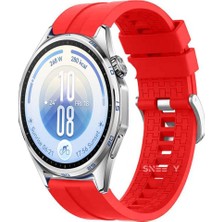 Sneezy Huawei Watch Gt7 46MM Uyumlu Kordon Novagt Metal Tokalı Yumuşak Silikon Kordon