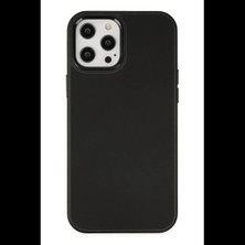 Varsoph Apple iPhone 12 Pro Max Kılıf Asya Deri Silikon - Siyah