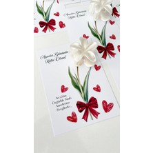 Anı Karavanı Organizasyon Hediyelik Kartlı Lotus Toka / Beyaz Sedef (5cm.) - 10 Adet