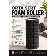 SUNYOGA Foam Roller Yüksek Yoğunluklu Orta Sert Masaj Rulosu EVA Kas Gevşetici Yoga Pilates Fitness