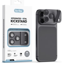 Gpack Apple iPhone 18 Pro Cl-23 Anti Reflective Standlı Kamera Lens Koruyucu Siyah