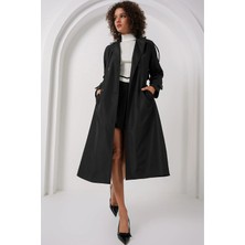 Shopping Shop Uzun Trençkot Sıyah