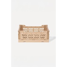 Aykasa 261710 Minibox Boulder Katlanabilir Kasa Sütlü Kahve 26 x 17 x 10 cm Dayanıklı ve Fonksiyonel