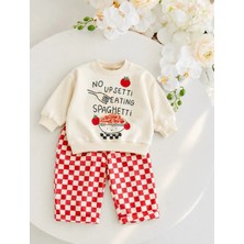 Valia Baby Spaghetti Dama Pantalonlu Premium %100 Pamuk Unisex Bebek/çocuk Takım