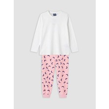 Lc Waikiki Yeni Sezon Pembe Desenli Kız Çocuk Pijama Takımı