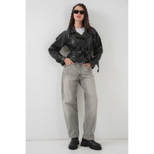 Shopping Shop Kısa Deri Ceket Sıyah