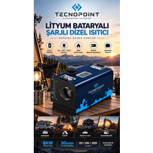 TecnoPoint Akülü Lityum Şarjlı Dizel Isıtıcı Çanta Webasto 12-24-220 Volt 8 Kw