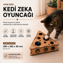 Algwood Ham Mdf Kedi Zeka Kutusu | Peynir Formlu Fareli Avlanma Oyuncağı