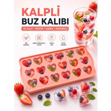 Plastmarket 18'li Kalpli Silikon Buz Kalıbı | Esnek Kolay Çıkarım | Kokteyl, Kahve, Soğuk Içecek Buz Kalıbı