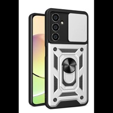 Varsoph Samsung Galaxy A05S Kılıf Pars Lens Yüzüklü Silikon - Gümüş