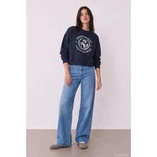 Quzu 27KSWT02839 Lacivert Sweatshirt