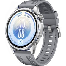 Sneezy Huawei Watch Gt7 46MM ile Uyumlu Metal Tokalı Dikiş Detaylı Şık Dokuma Silikon Kordon