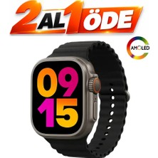Leerfei Watch T10 Ultra Akıllı Saat 2 Kordon Hediyeli
