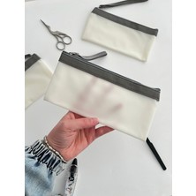 Kağıt Gemi Dükkan Su Geçirmez Silikon Gri Soft Çanta / Toparlayıcı / Kalem Kutu