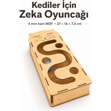 Algwood Kediler Için Zeka Kutusu | Gülümseyen Kedi Figürlü Uzun Labirent Oyuncağı