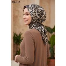 Moonscarf Leopar Desenli Soft Pamuk Eşarp 336-117