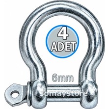 Goldsea Marine Omega Zincir Kilidi Çelik Galvanizli 6 mm (1/4) 4 Adet