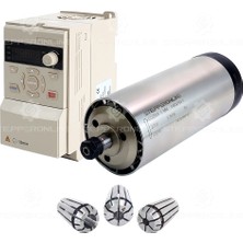 Ata Stepperonlıne 220V 1.5kw Φ80X193.5MM Hava Soğutmalı Mil Motoru ve 2hp 1.5kw 7.0A Değişken Frekans Sürücü Seti