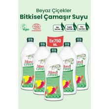 5'li Set Mom's Green  Bitkisel Çamaşır Suyu - Beyaz Çiçekler Eco (5 adet x 750 ml)