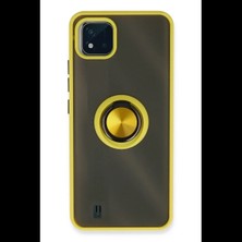 Varsoph Realme C11 2021 Kılıf Montreal Yüzüklü Silikon Kapak - Sarı