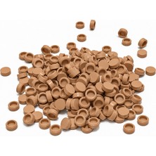 HAMMEN 1x1 Round Tile Yuvarlak Karo Parça, Medium Nougat (Orta Ten) – 100 Adet