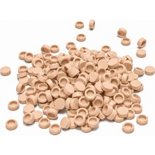 HAMMEN 1x1 Round Tile Yuvarlak Karo Parça, Nougat (Ten) – 100 Adet