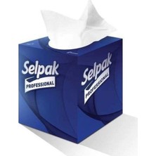 Selpak Professional Kutu Mendil 48'li Butik 48 Adet Beyaz Düz 1 Katlı Boyut 21x21,5 cm